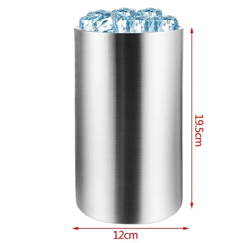 Enfriador de Vino de Acero Inoxidable – Doble Pared para Botellas de 750ml