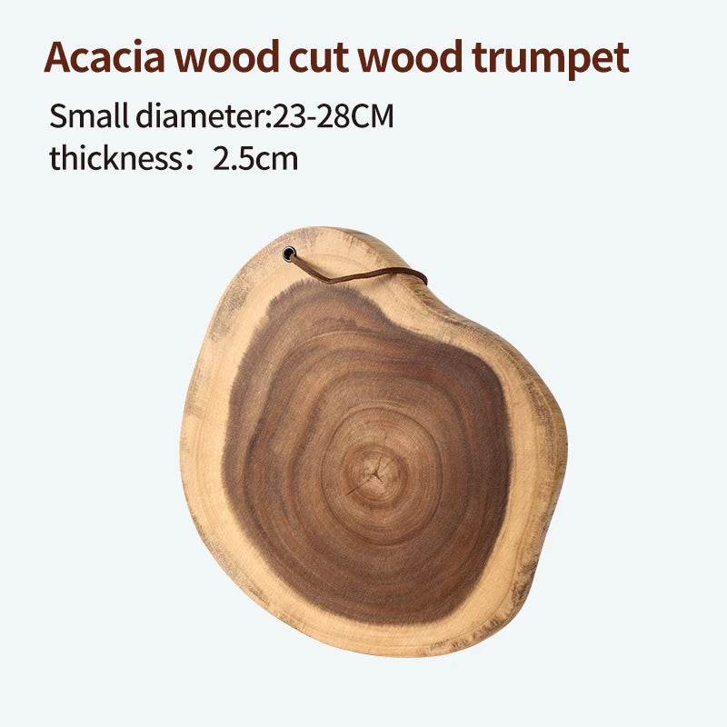 Tabla de Cortar Redonda de Madera de Acacia