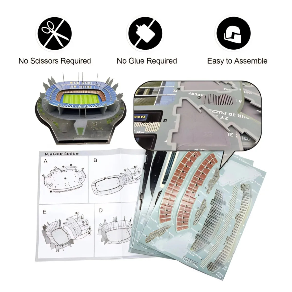 Rompecabezas 3D de Fútbol – Kit de Construcción