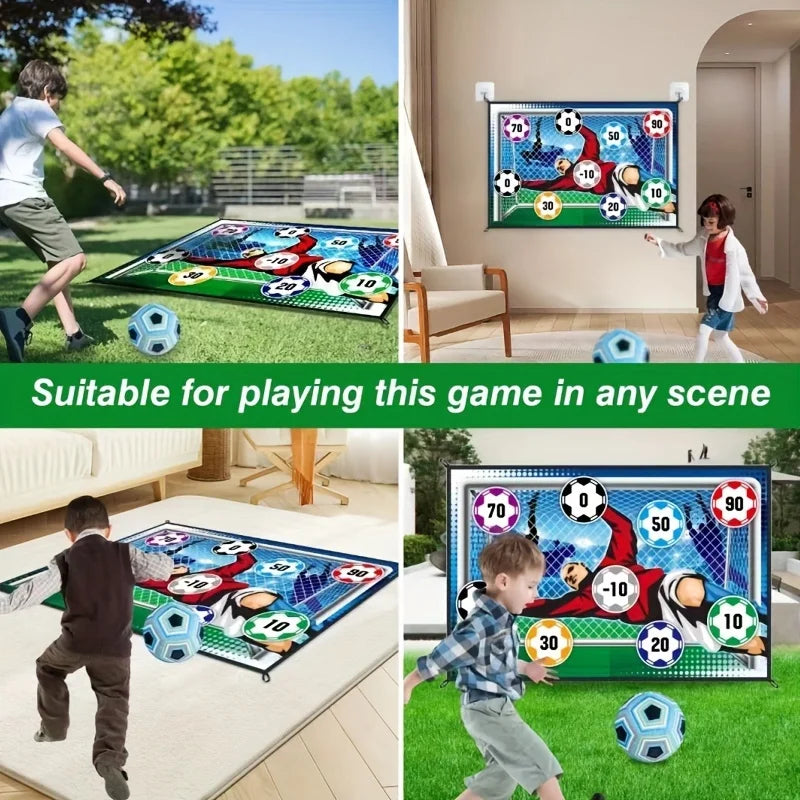 Tapete de Juego de Fútbol para Niños – Set Deportivo con Pelotas de Velcro
