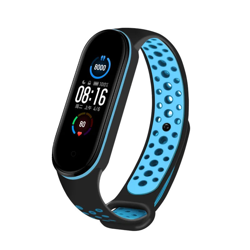 Correa transpirable para Xiaomi Mi Band 3, 4, 5, 6, y 7