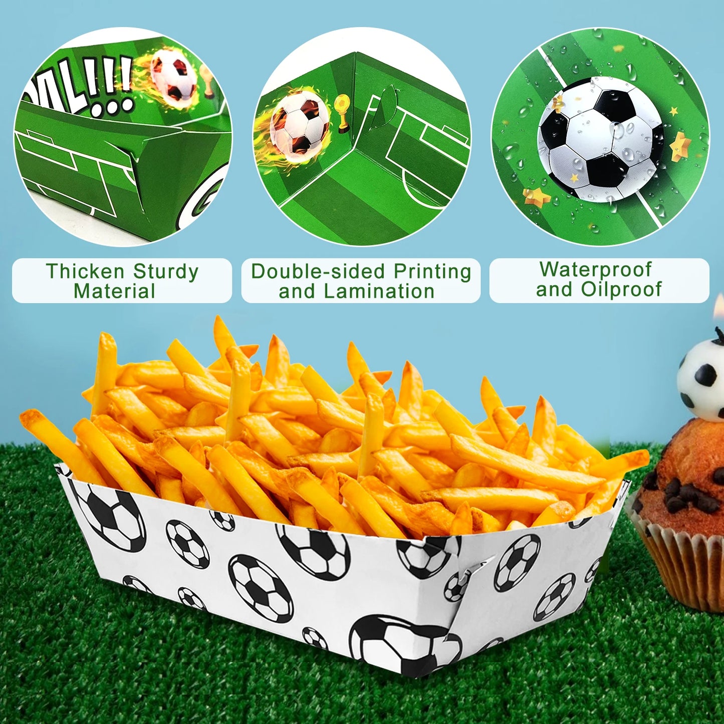 Platos Desechables de Fútbol x36 – Fiesta
