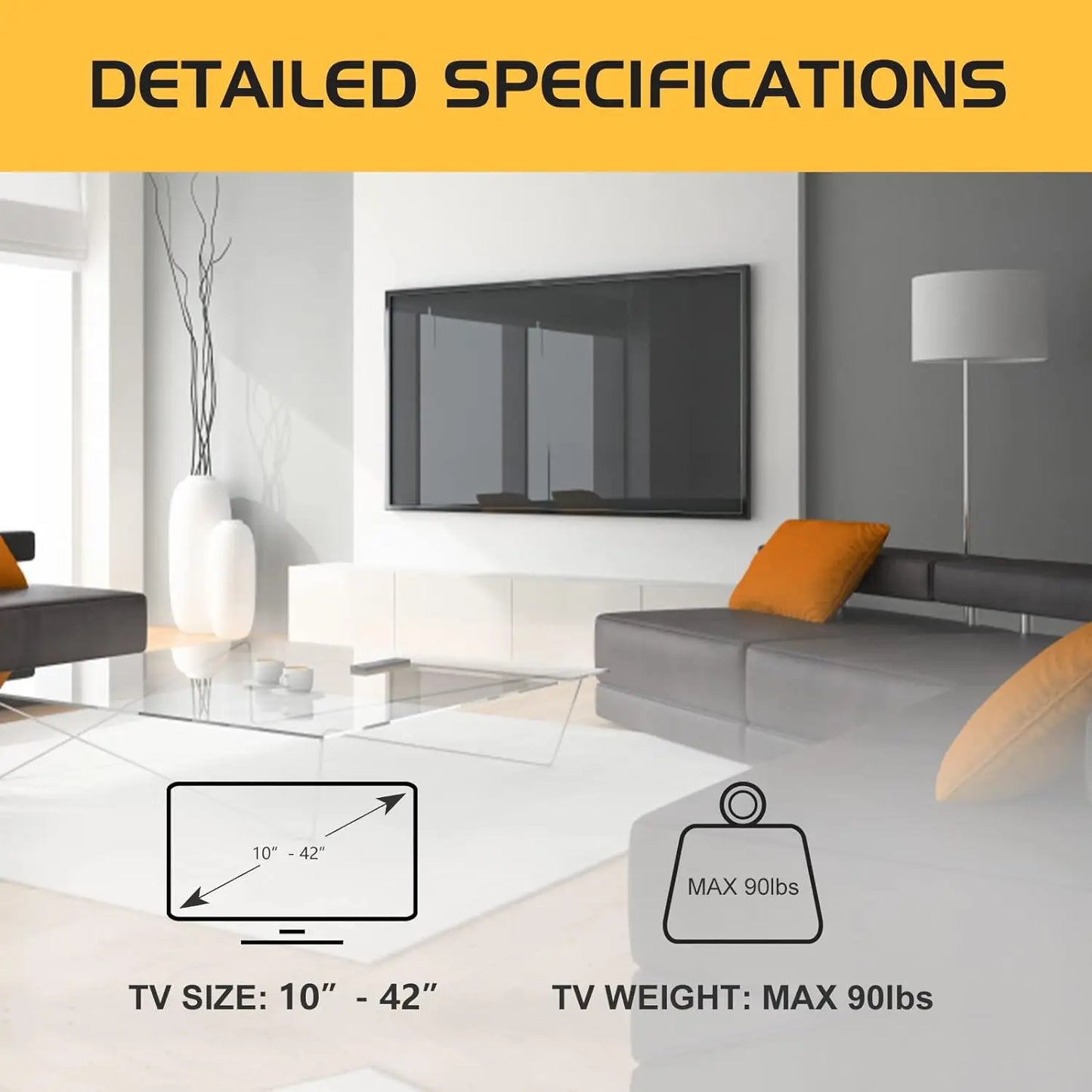 Soporte Fijo de Pared para TV 14”–42”