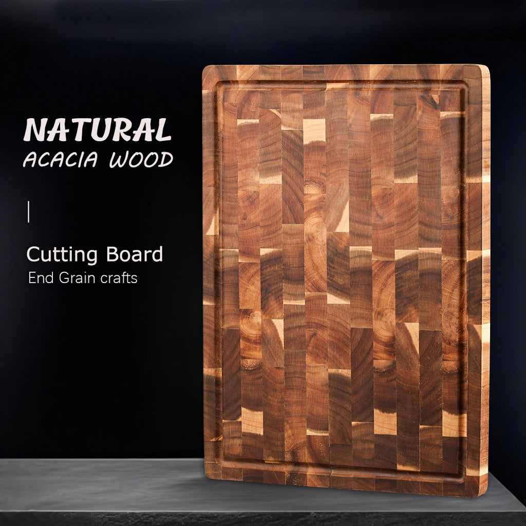 Tabla de Cortar Grande de Madera de Acacia