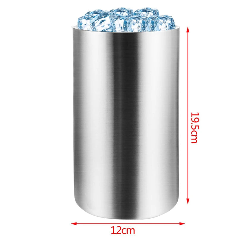 Enfriador de Vino de Acero Inoxidable – Doble Pared para Botellas de 750ml