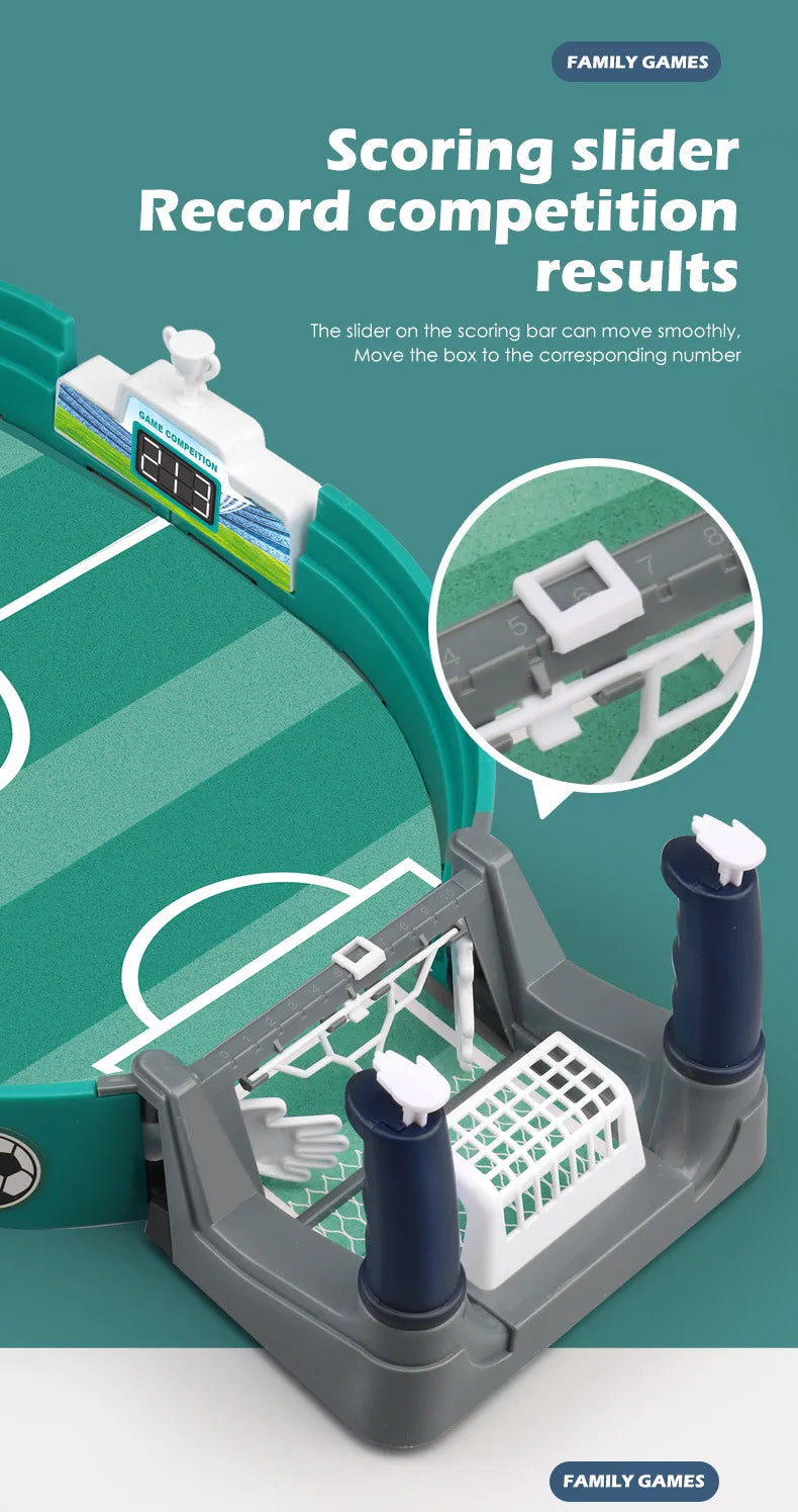 Juego de Mesa de Fútbol Portátil para Niños y Familias