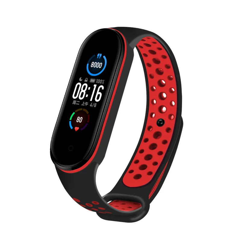 Correa transpirable para Xiaomi Mi Band 3, 4, 5, 6, y 7