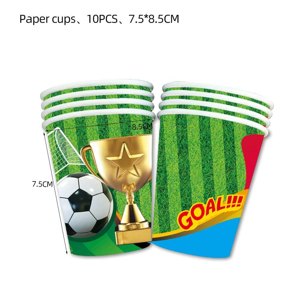 Vasos Desechables de Fútbol (10 pcs)