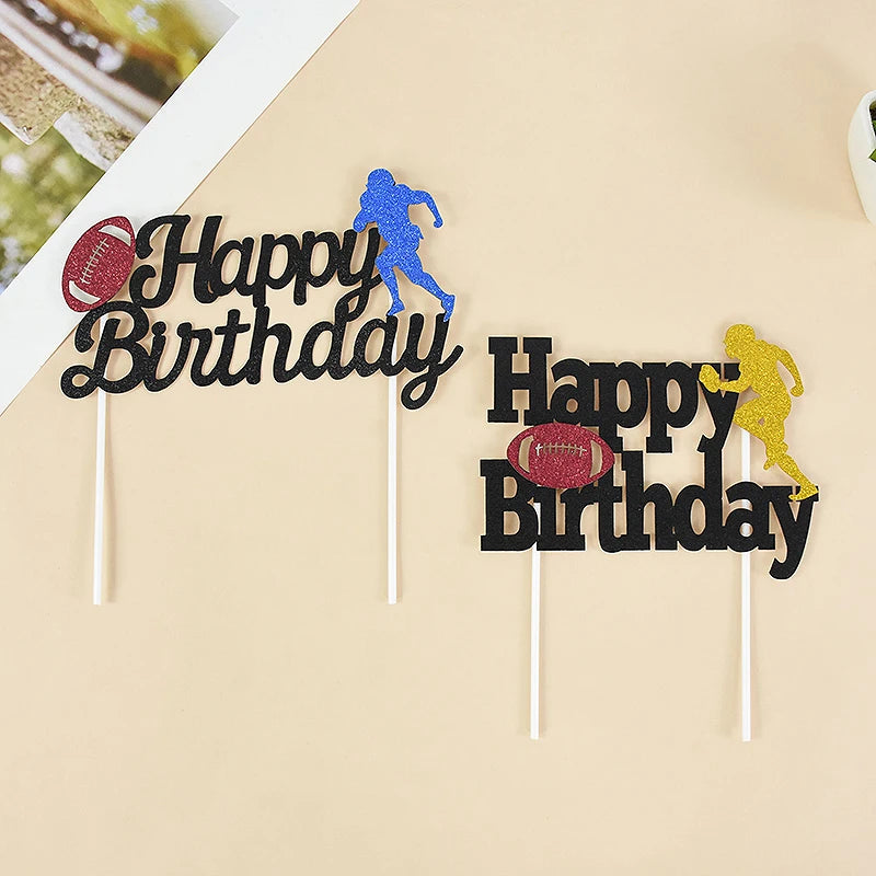 Adorno para torta "Feliz Cumpleaños" – Tema Fútbol para Fiestas Infantiles