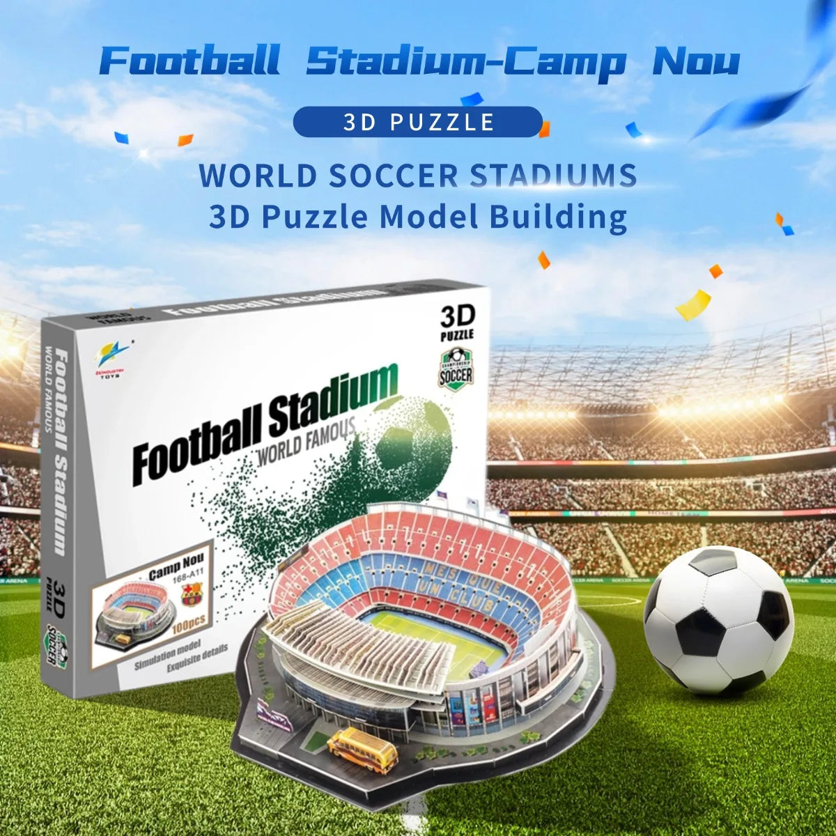 Rompecabezas 3D de Fútbol – Kit de Construcción