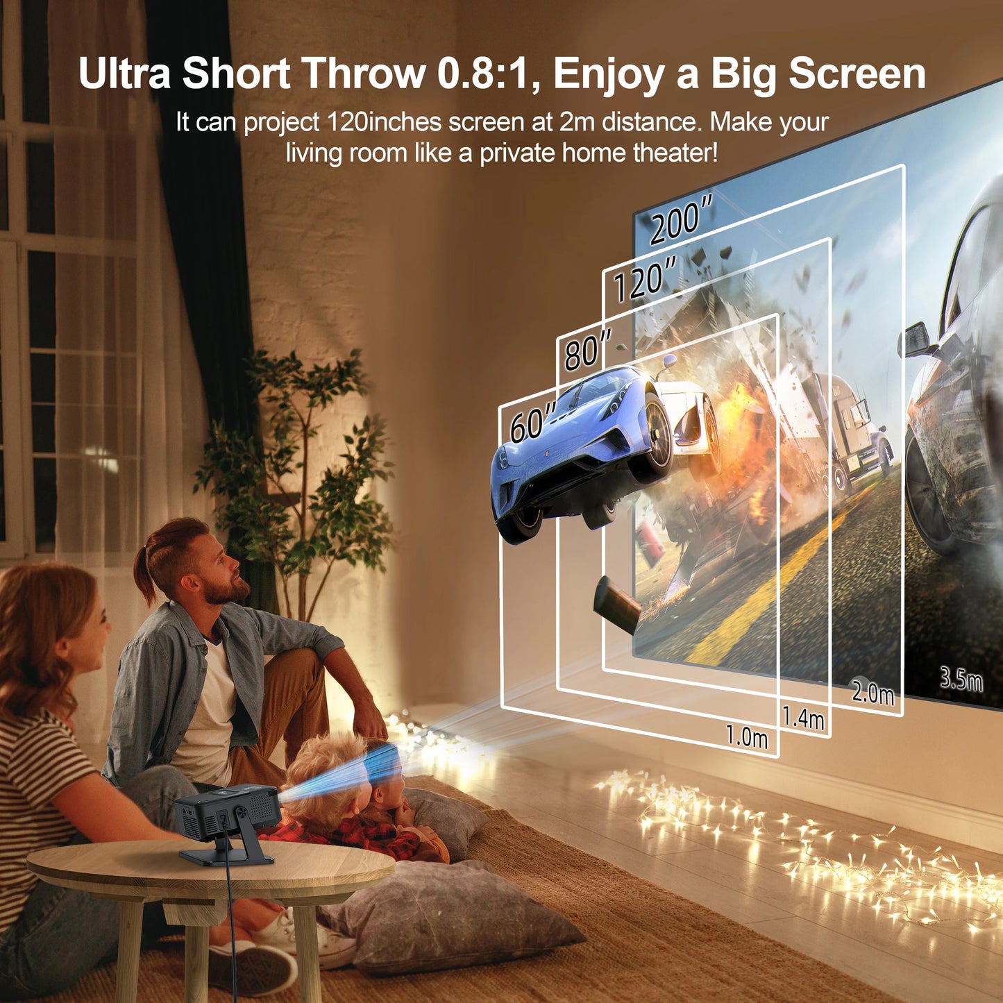 Mini Proyector HD 720P Xnano – Android 11, WiFi6 y Bluetooth 5.2
