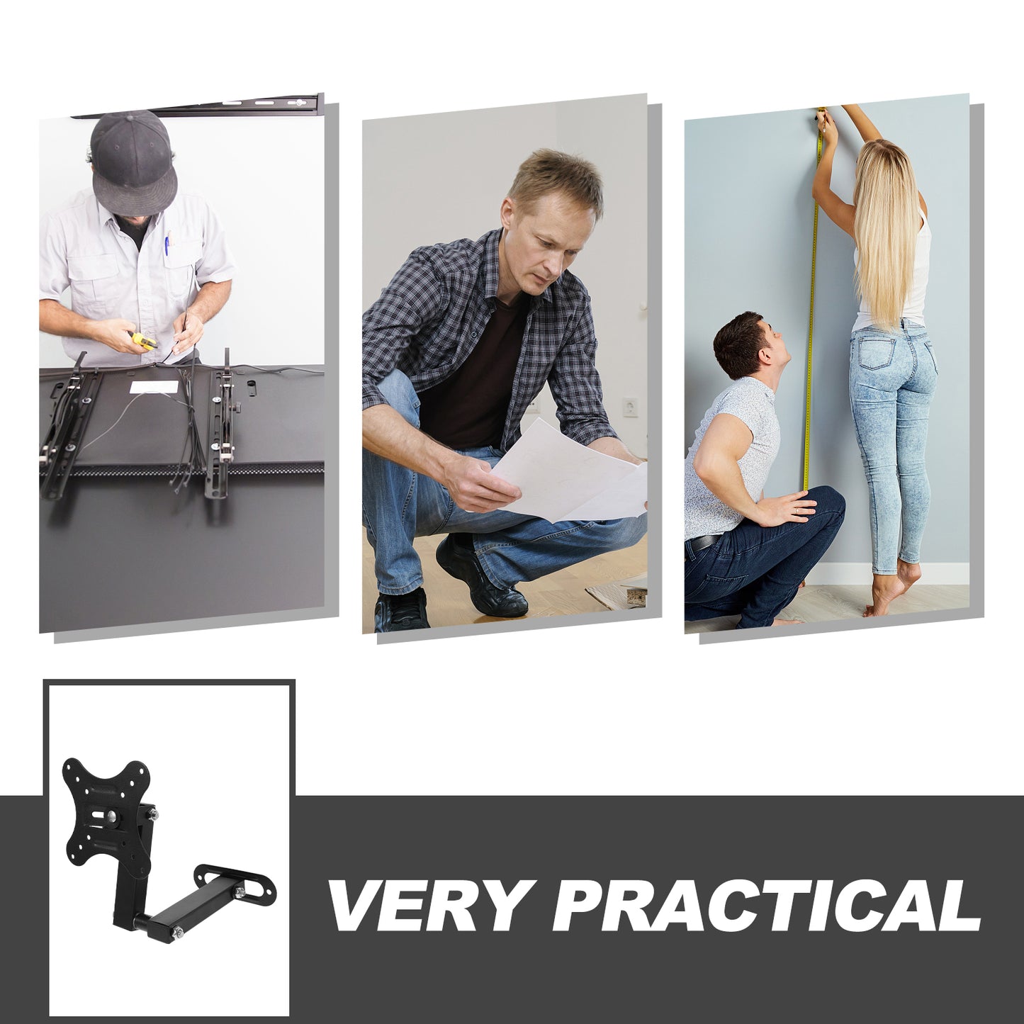 Soporte de Pared Ajustable para Monitor 14"–24"