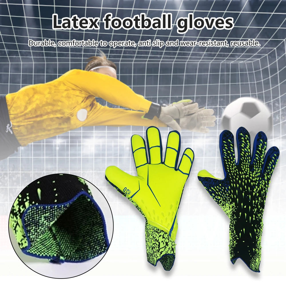 Guantes de Portero de Fútbol Profesional – Antideslizante, Protección Dedos