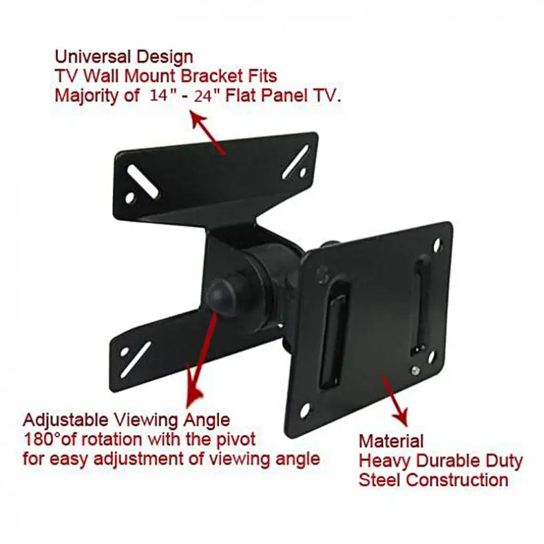 Soporte de Pared Giratorio para TV – Universal 14" a 27"