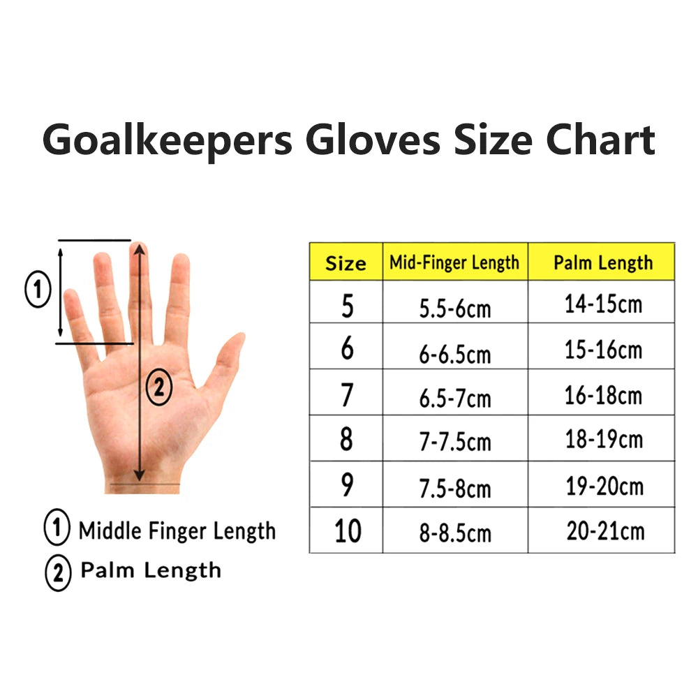 Guantes de Portero de Fútbol Profesional – Antideslizante, Protección Dedos