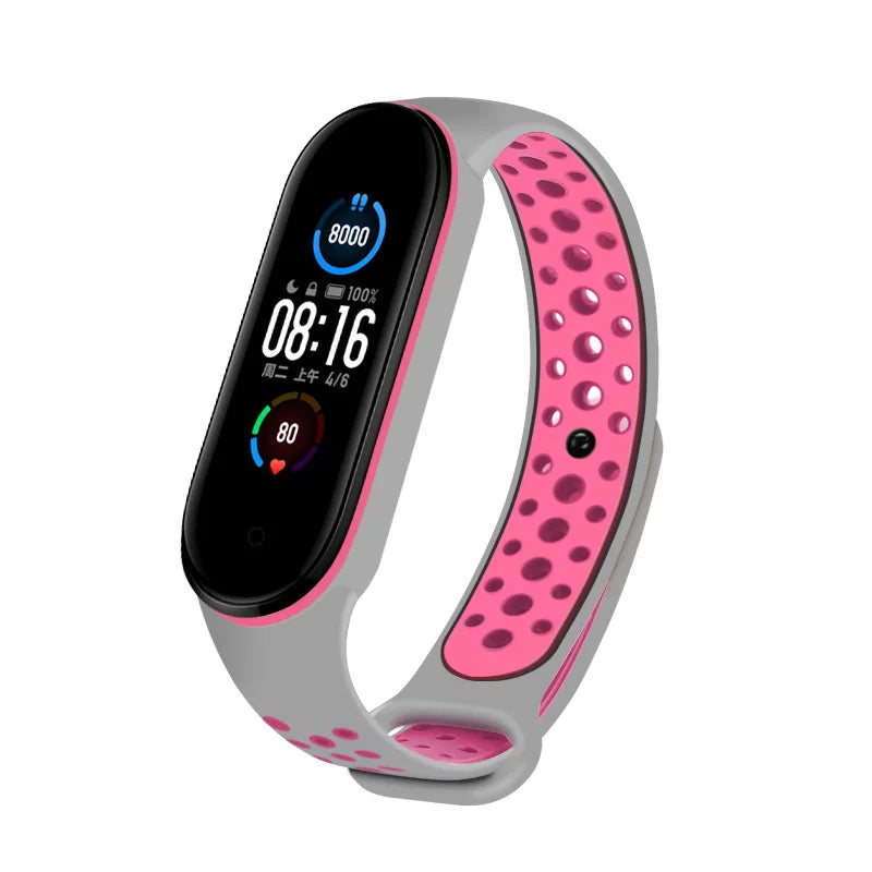 Correa transpirable para Xiaomi Mi Band 3, 4, 5, 6, y 7
