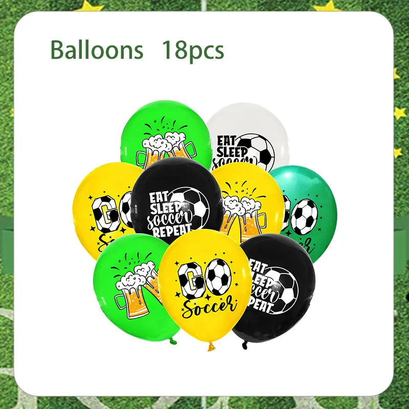 Set de Decoración de Cumpleaños de Fútbol