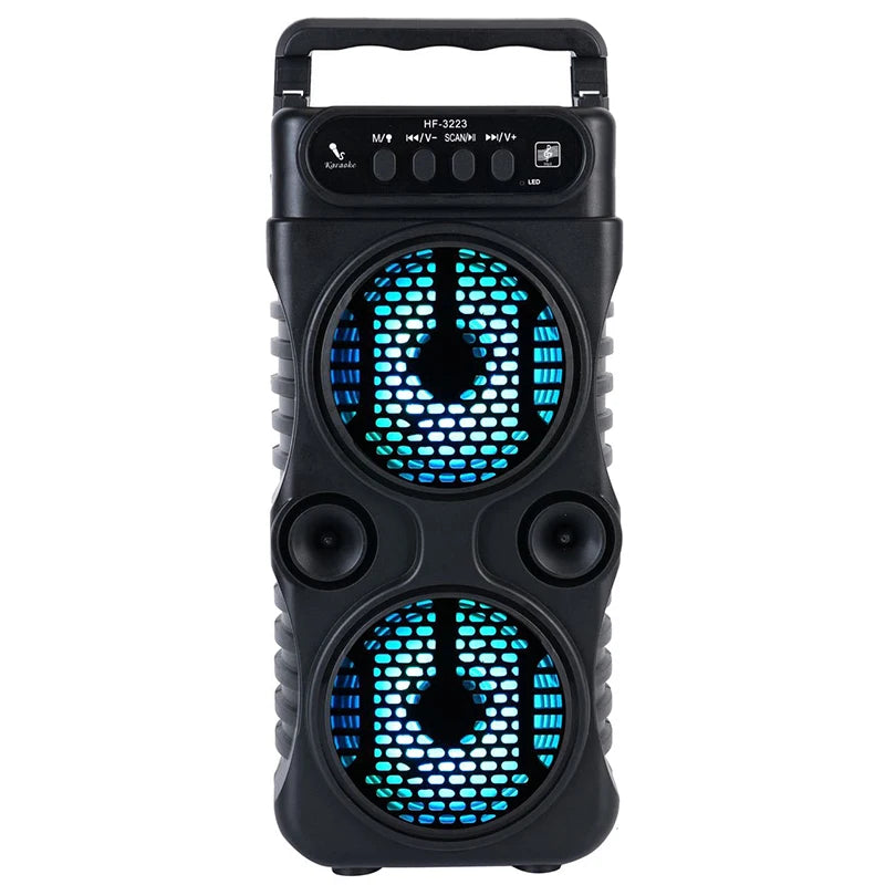 Altavoz Bluetooth Portátil KOQZM – Doble Subwoofer Estéreo para Exteriores