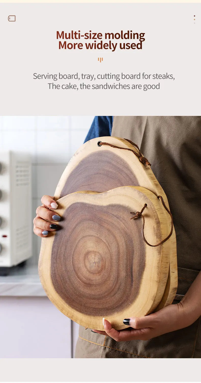 Tabla de Cortar Redonda de Madera de Acacia