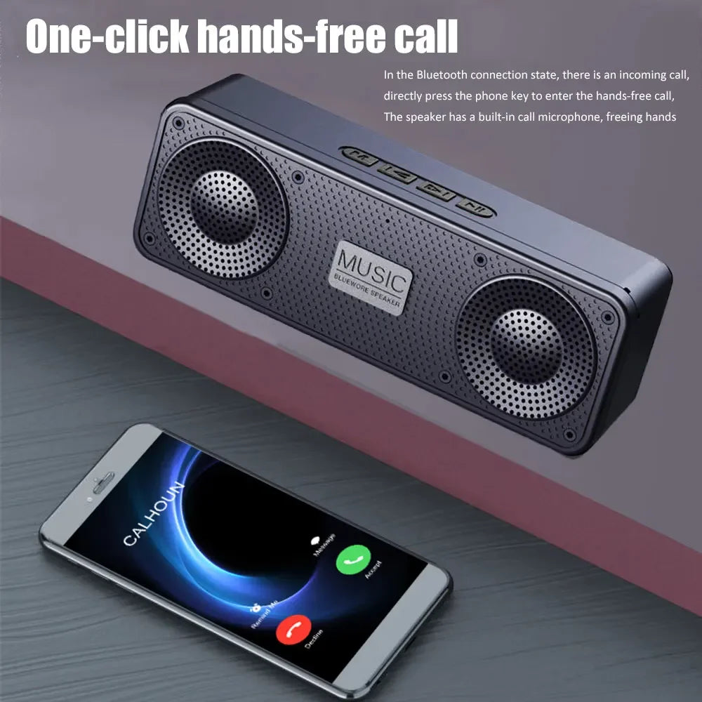 Altavoz Bluetooth Portátil S18 con Subwoofer y Radio FM – 1200mAh