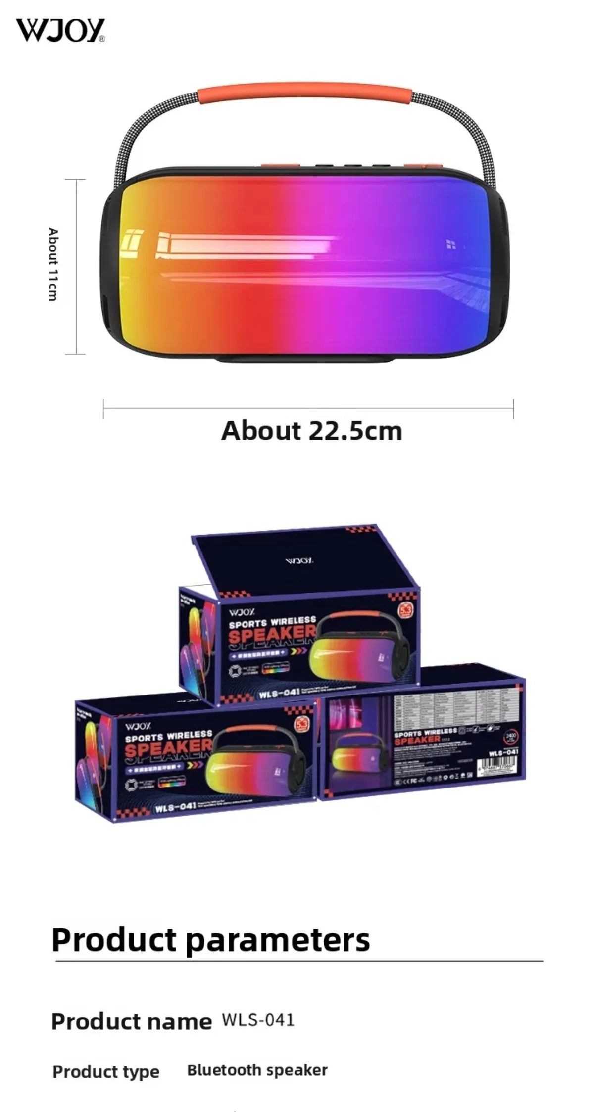 Altavoz Bluetooth Portátil 30W LED y Subwoofer Inalámbrico – IPX7 Impermeable