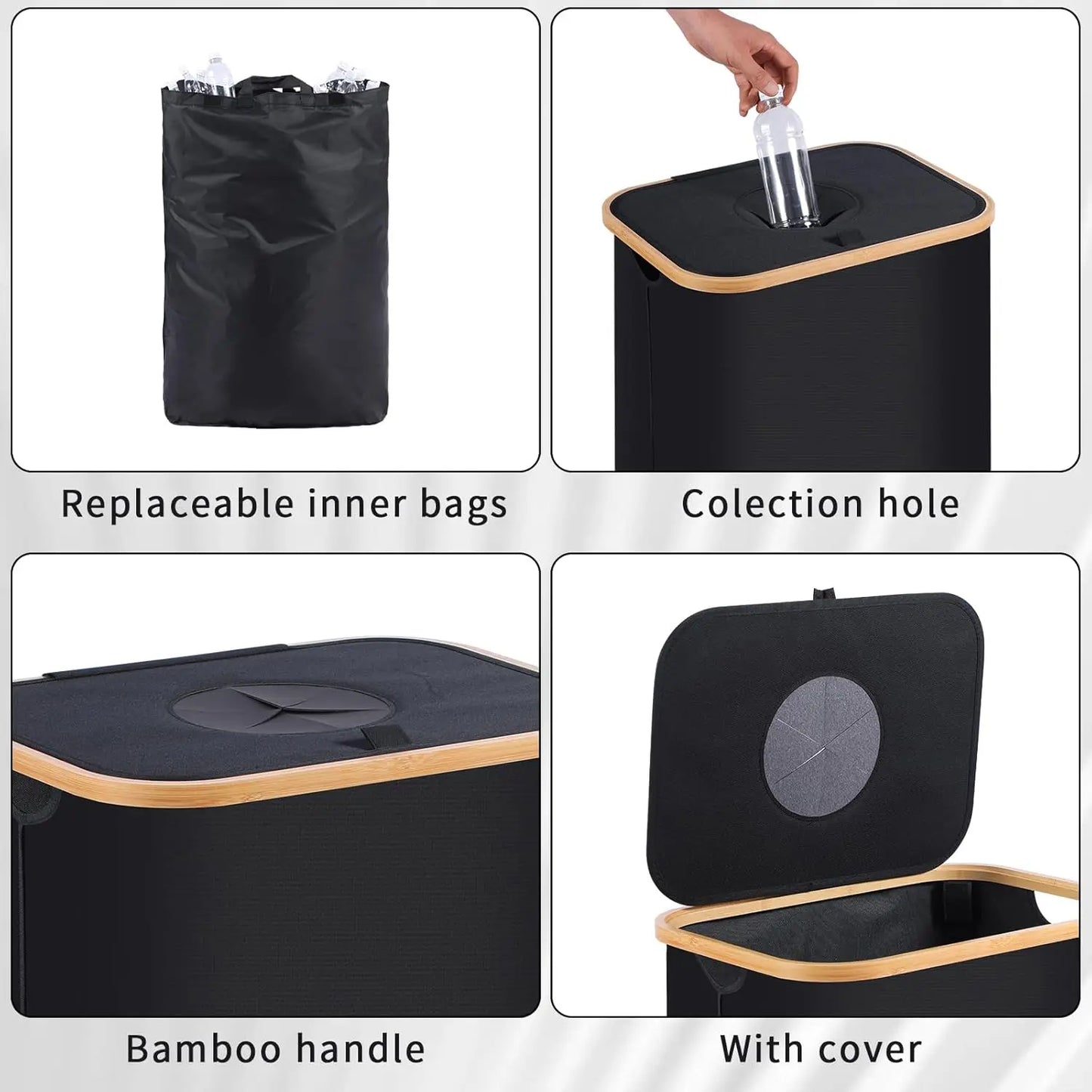 Cesta Plegable de Almacenamiento para Botellas – 100L con Bolsa Interior Impermeable (2 Unidades)