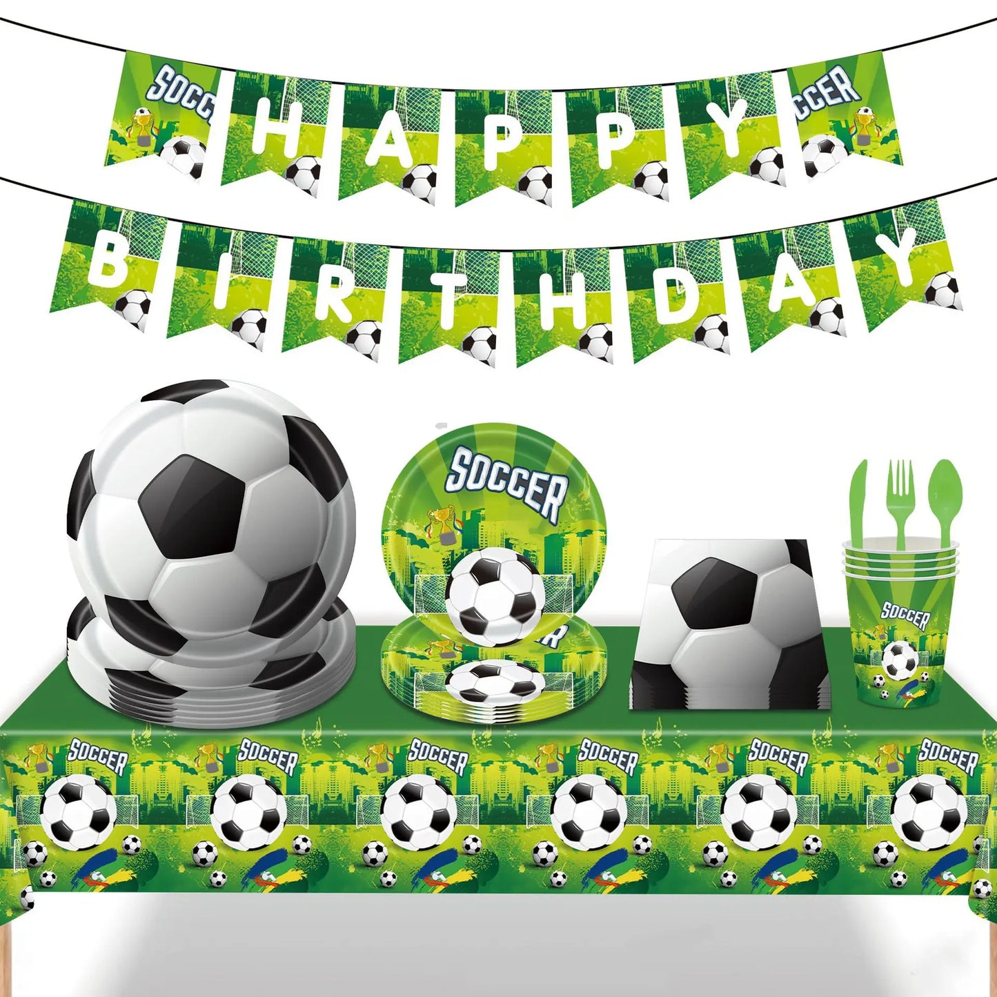 Set de Decoración de Cumpleaños de Fútbol