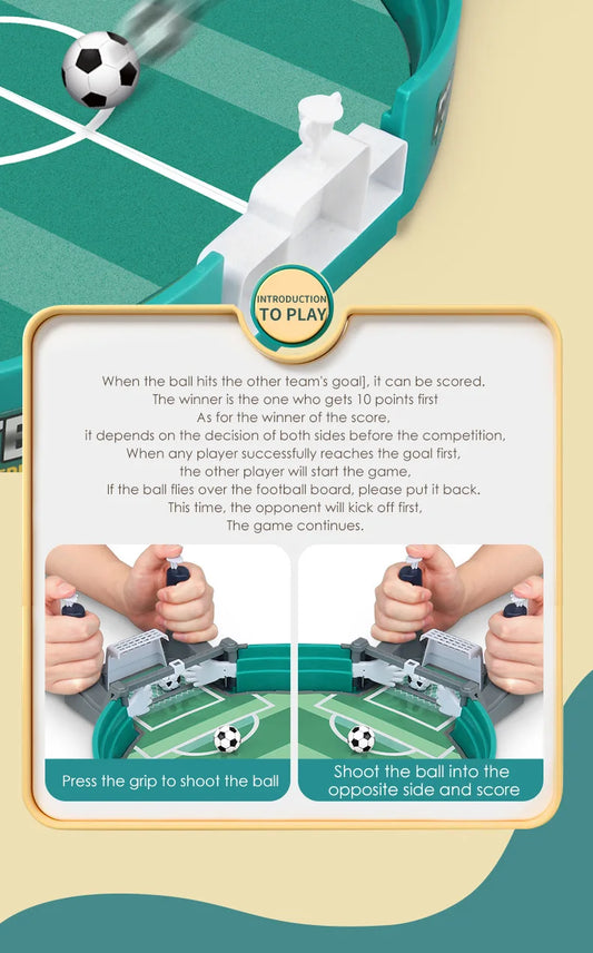 Juego de Mesa de Fútbol Portátil para Niños y Familias