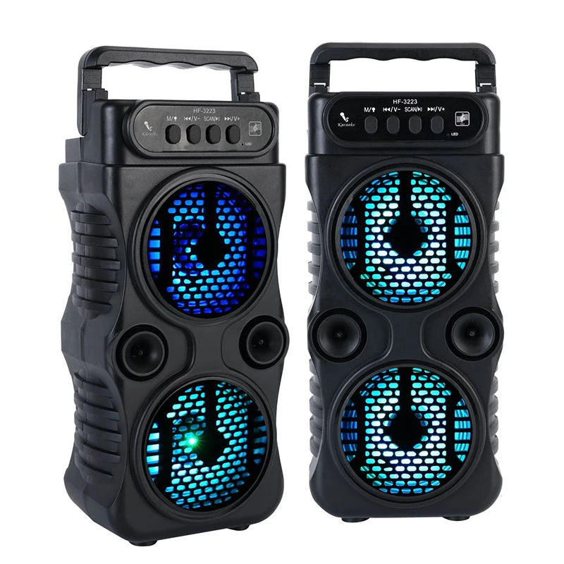 Altavoz Bluetooth Portátil KOQZM – Doble Subwoofer Estéreo para Exteriores
