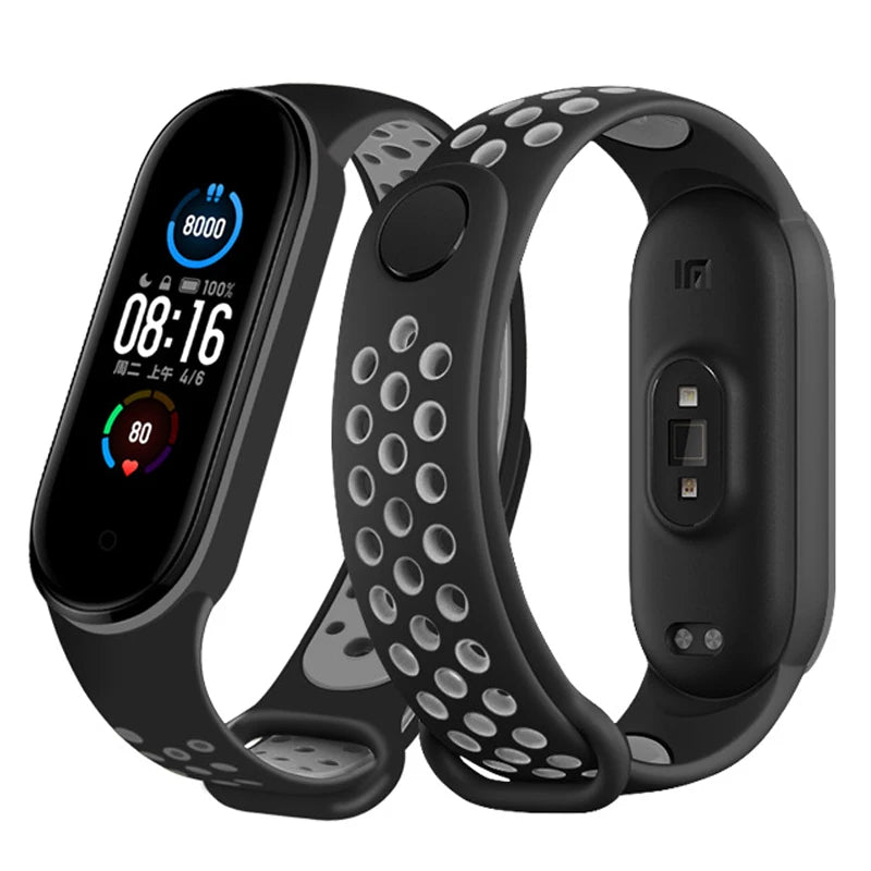Correa transpirable para Xiaomi Mi Band 3, 4, 5, 6, y 7