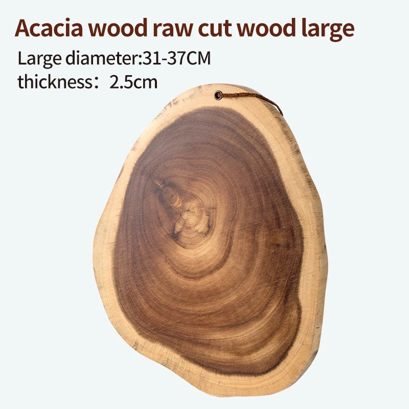 Tabla de Cortar Redonda de Madera de Acacia
