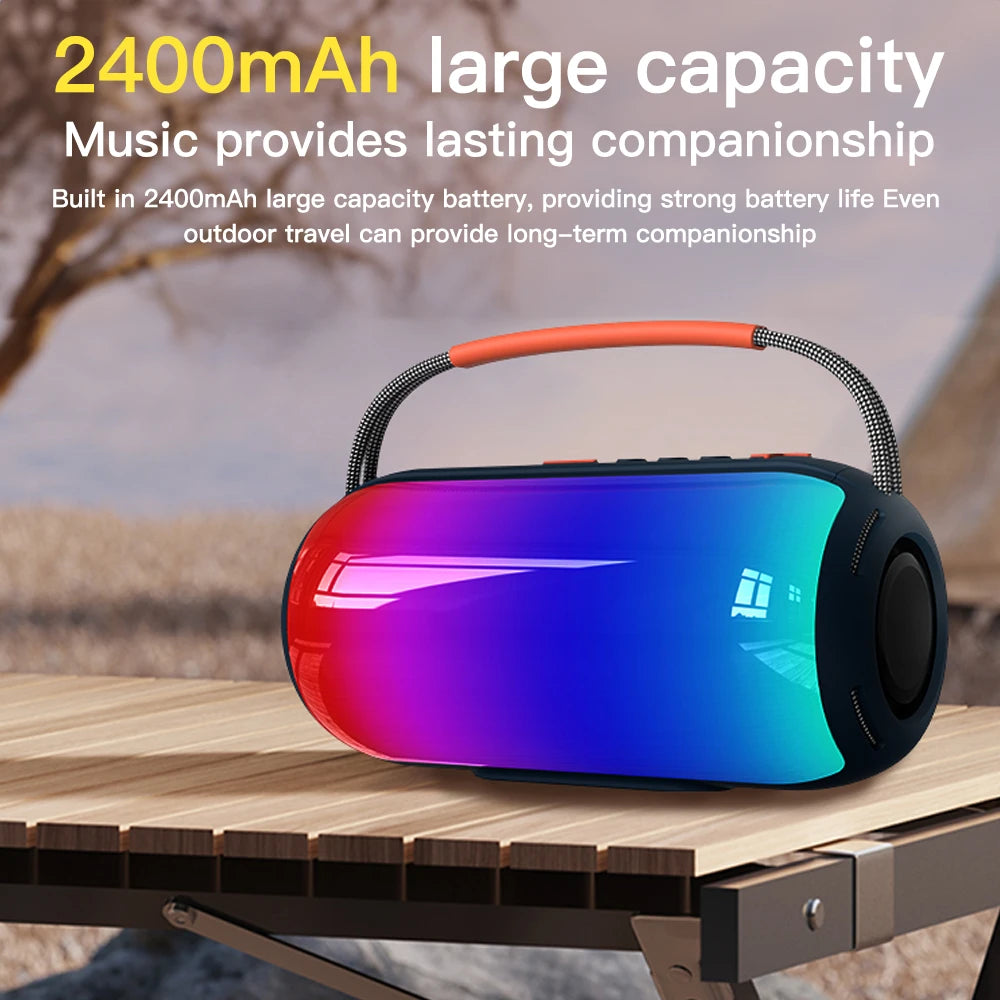 Altavoz Bluetooth Portátil 30W LED y Subwoofer Inalámbrico – IPX7 Impermeable