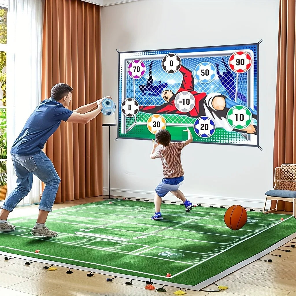 Alfombra de Juego de Fútbol para Niños - Juego de Entrenamiento y Diversión