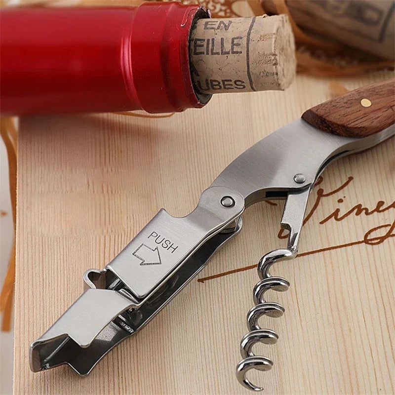 Abridor de Vino Multifunción Profesional – Sacacorchos con Cortador de Papel