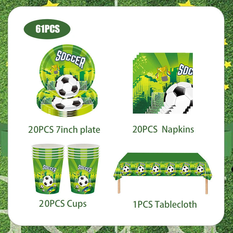 Set de Decoración de Cumpleaños de Fútbol