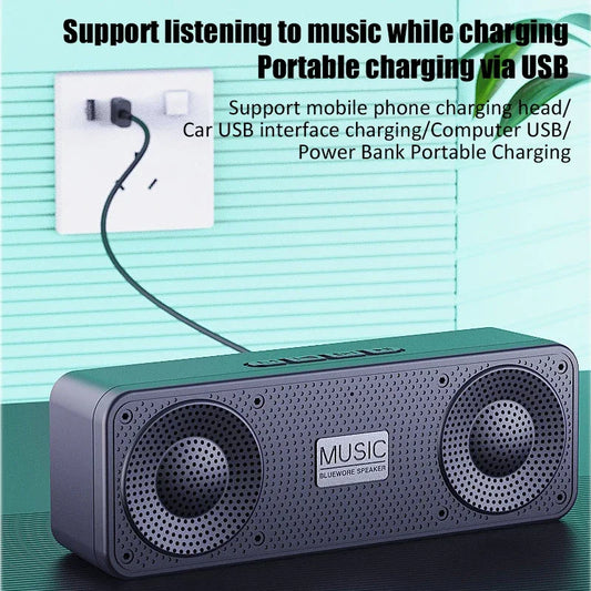 Altavoz Bluetooth Portátil S18 con Subwoofer y Radio FM – 1200mAh