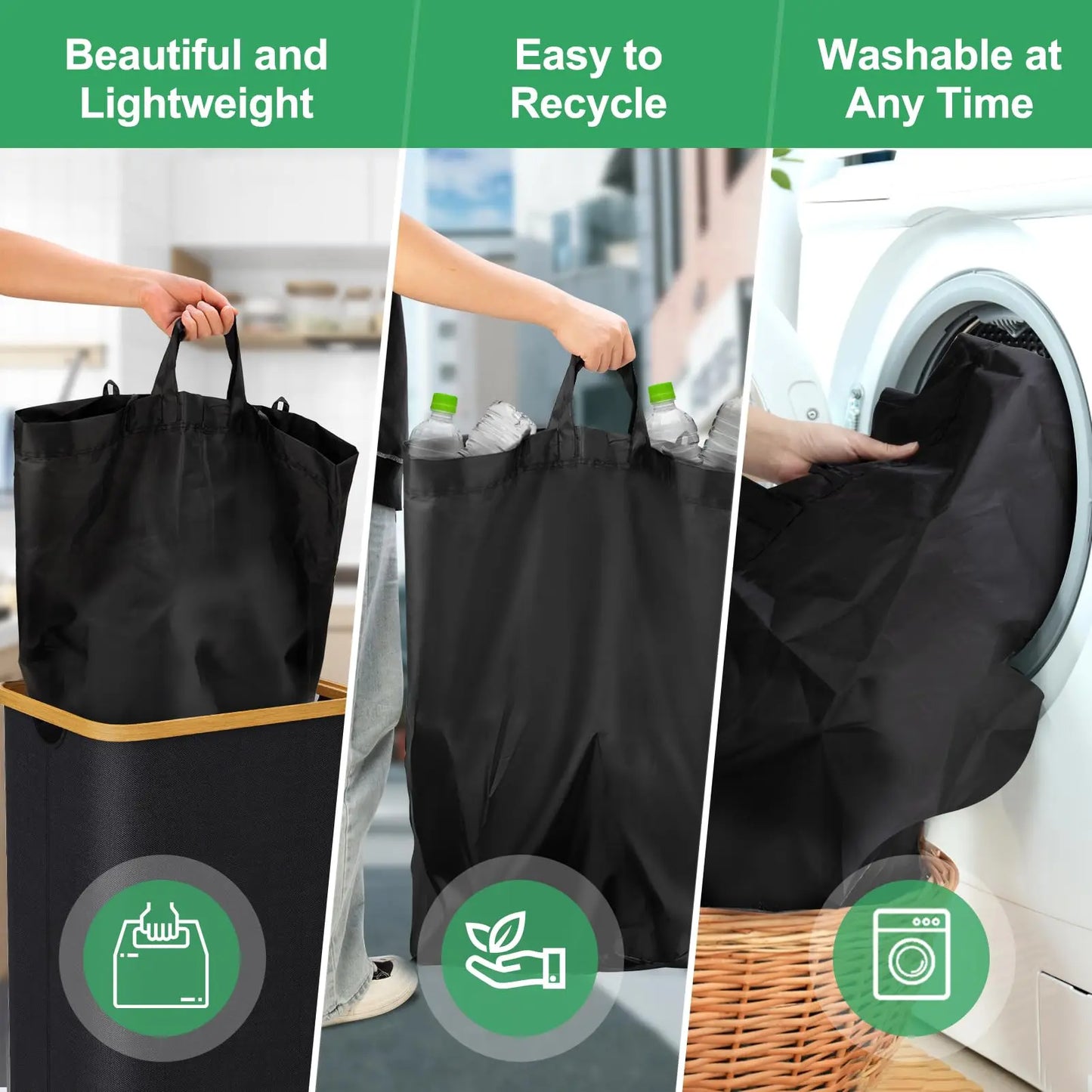 Cesta Plegable de Almacenamiento para Botellas – 100L con Bolsa Interior Impermeable (2 Unidades)