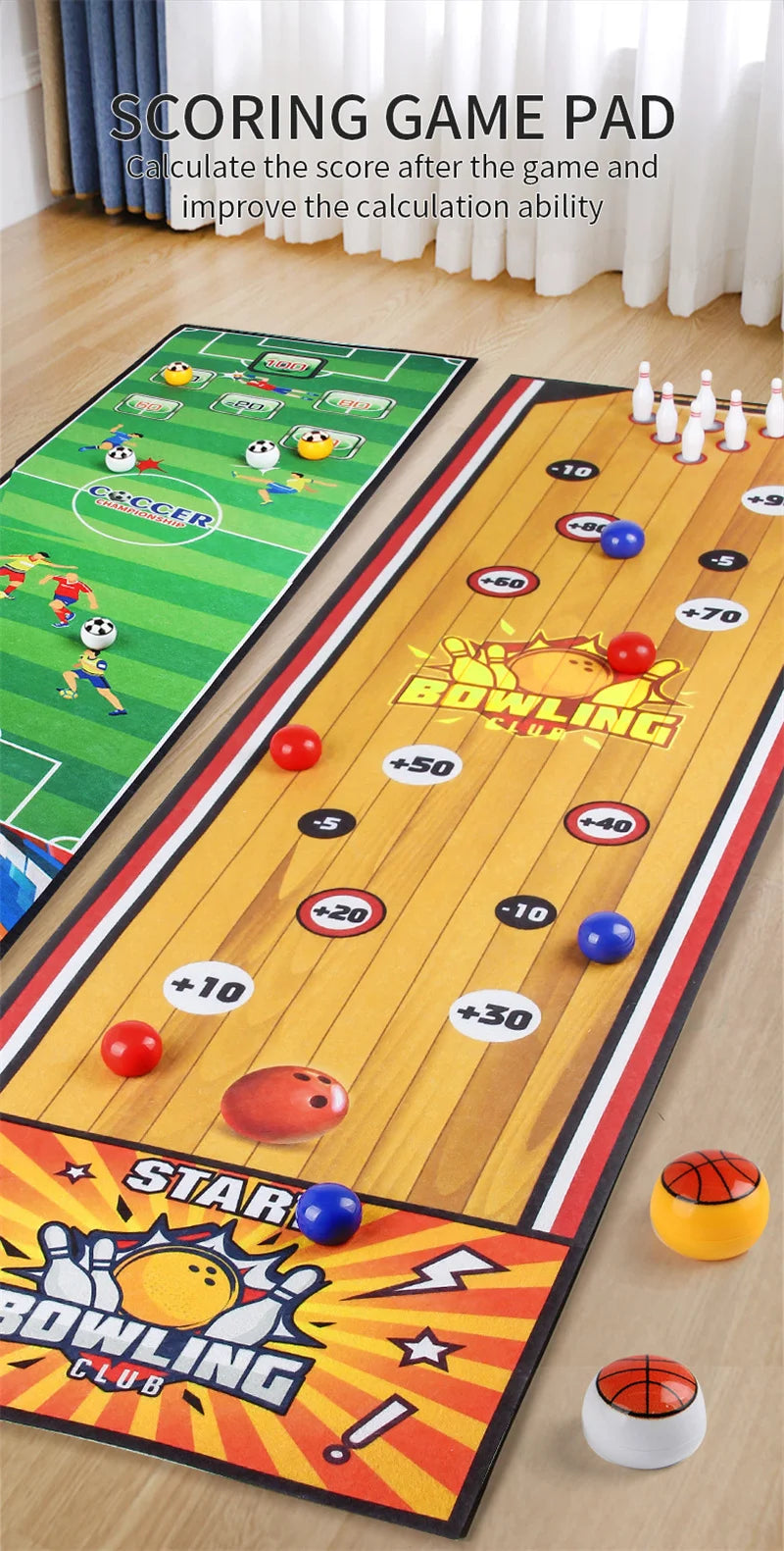 Juego Interactivo de Fútbol, Bolos y Curling de Escritorio