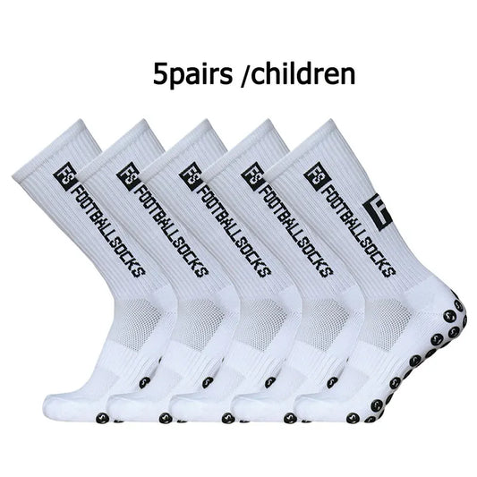 Pack de 5 Pares de Calcetines Deportivos Antideslizantes para Niños y Adolescentes