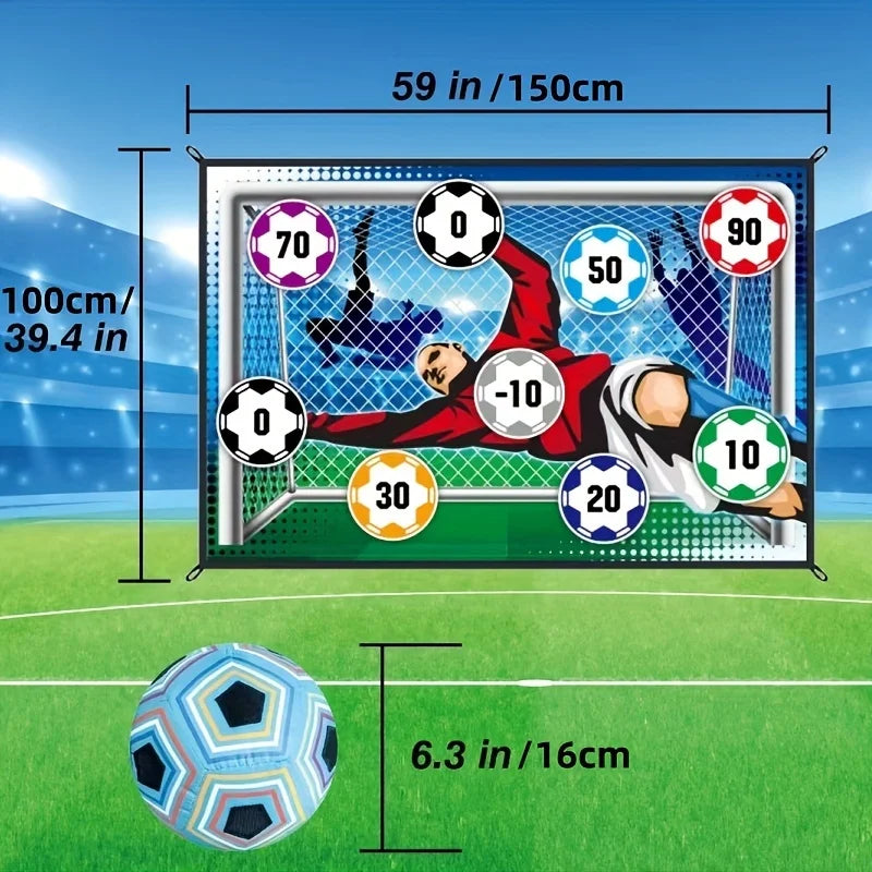 Tapete de Juego de Fútbol para Niños – Set Deportivo con Pelotas de Velcro
