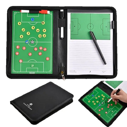Tablero Táctico de Fútbol Magnético con Rotuladores y Portapapeles