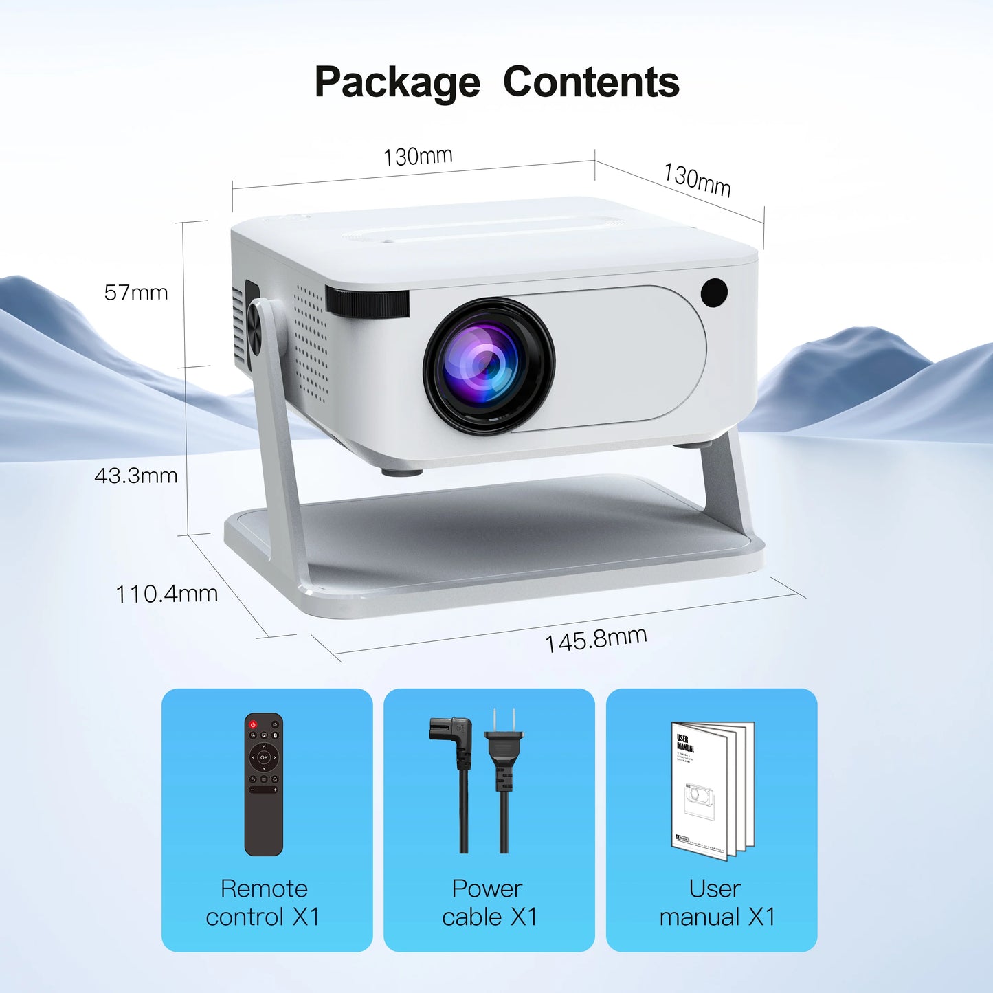 Mini Proyector HD 720P Xnano – Android 11, WiFi6 y Bluetooth 5.2