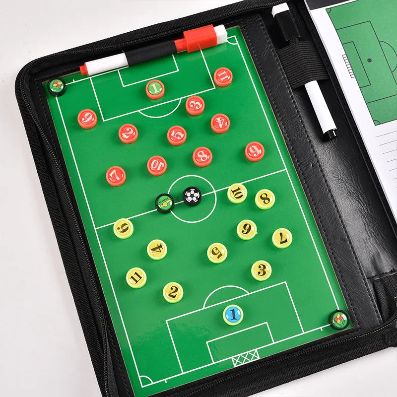 Tablero Táctico de Fútbol Magnético con Rotuladores y Portapapeles