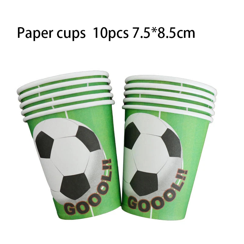Vasos Desechables de Fútbol (10 pcs)