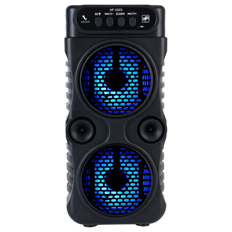 Altavoz Bluetooth Portátil KOQZM – Doble Subwoofer Estéreo para Exteriores