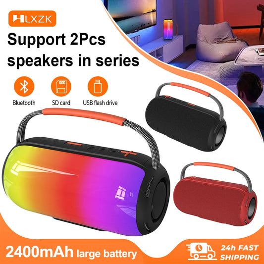 Altavoz Bluetooth Portátil 30W LED y Subwoofer Inalámbrico – IPX7 Impermeable