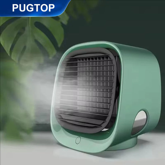 Mini Enfriador de Aire Portátil USB – Ventilador Evaporativo de 3 Velocidades