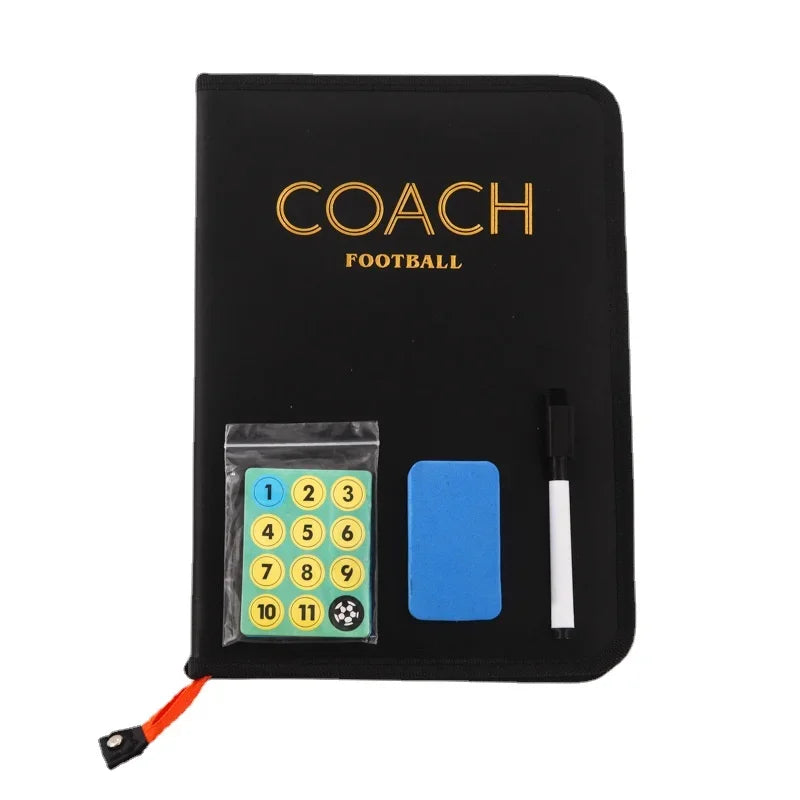Tablero Táctico de Fútbol con Cremallera Magnética – Estrategia Portátil para Entrenadores