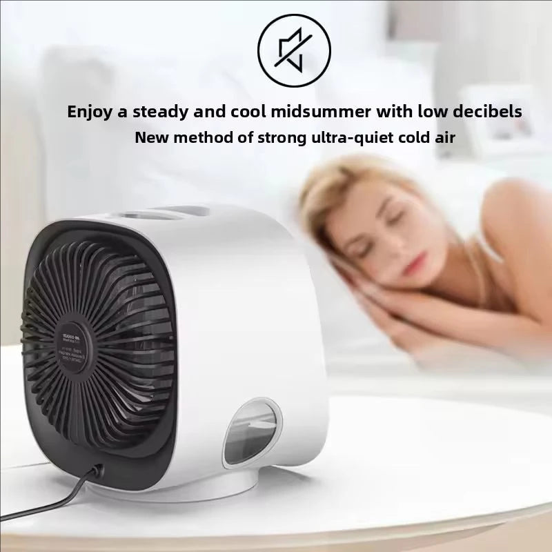 Mini Enfriador de Aire Portátil USB – Ventilador Evaporativo de 3 Velocidades