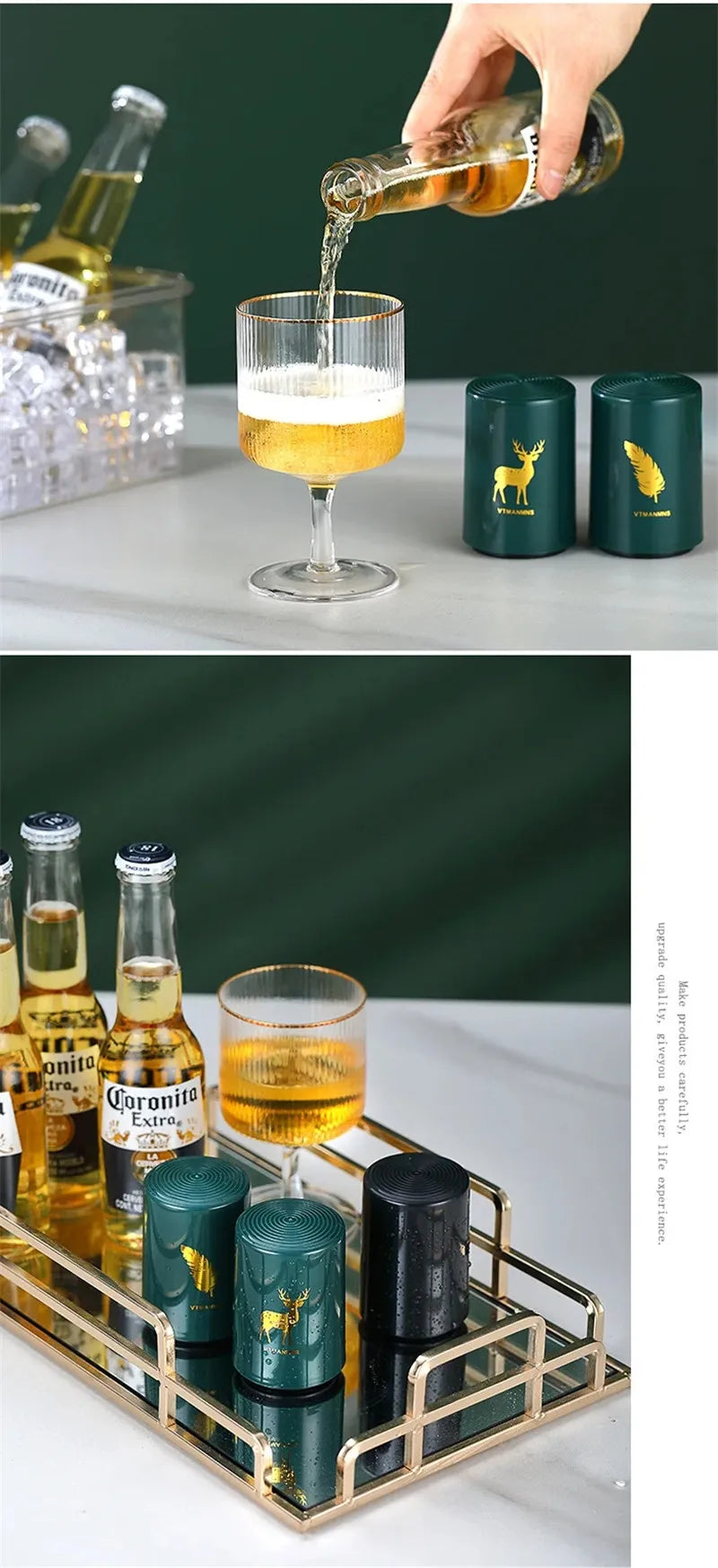 Abridor de Botellas Magnético de Acero Inoxidable